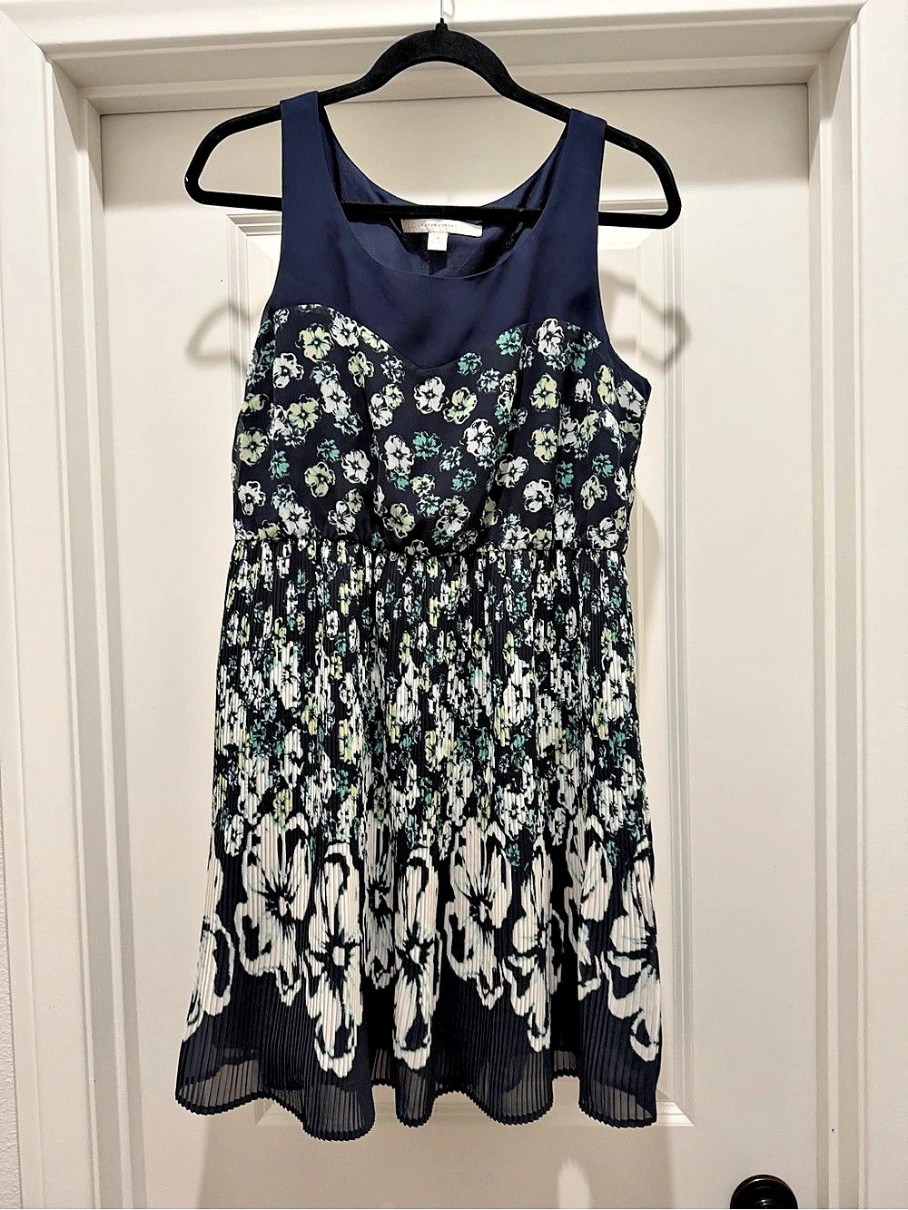 Lauren Conrad Floral Mini Dress in Blue Size 10